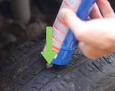 رفع پنچرگیری لاستیک خودرو با چسب تیوبلس