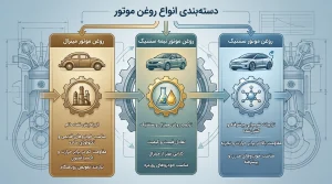 انواع روغن موتور خودرو و مقایسه آنها 2 روغن موتور