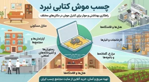 تله چسب موش کتابی نبرد بزرگ 140 گرمی 1 تله چسب موش کتابی نبرد