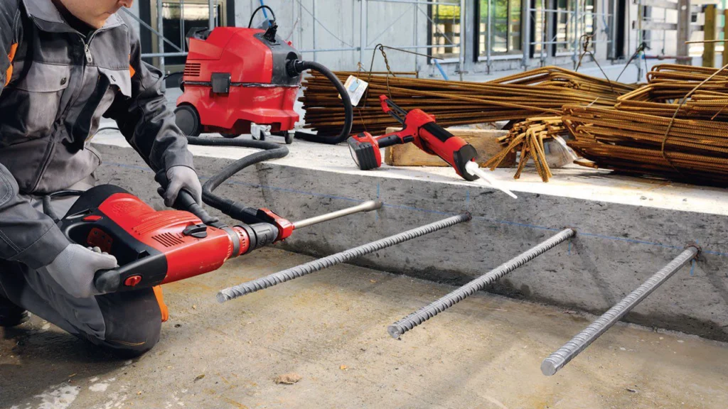 کاشت میلگرد در بتن