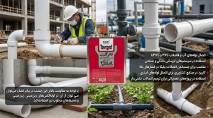 چسب PVC تارگت فشار قوی 17 لیتری رازی 1 چسب PVC تارگت فشار قوی