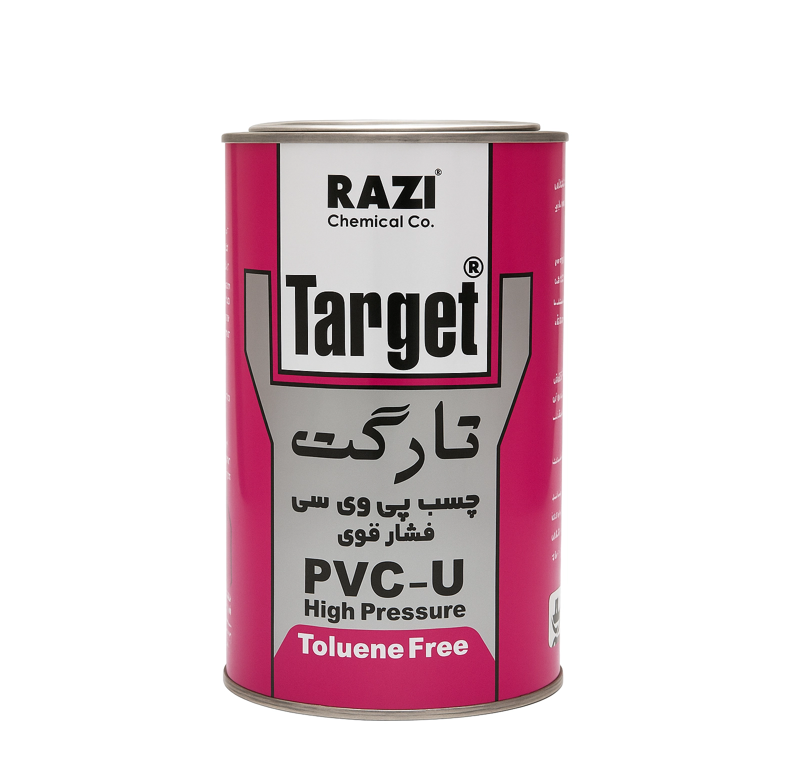 چسب PVC تارگت فشار قوی یک لیتری رازی copy چسب PVC تارگت فشار قوی