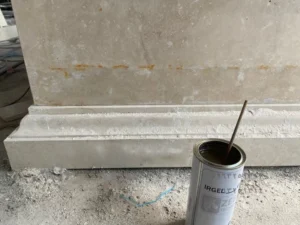 زرد شدن چسب ۱۲۳ هنگام سنگ‌کاری